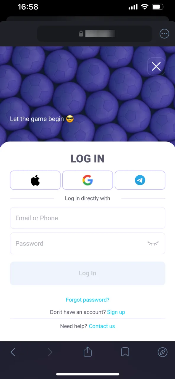 Log in to your Lalabet account or register if you're new to the platform.