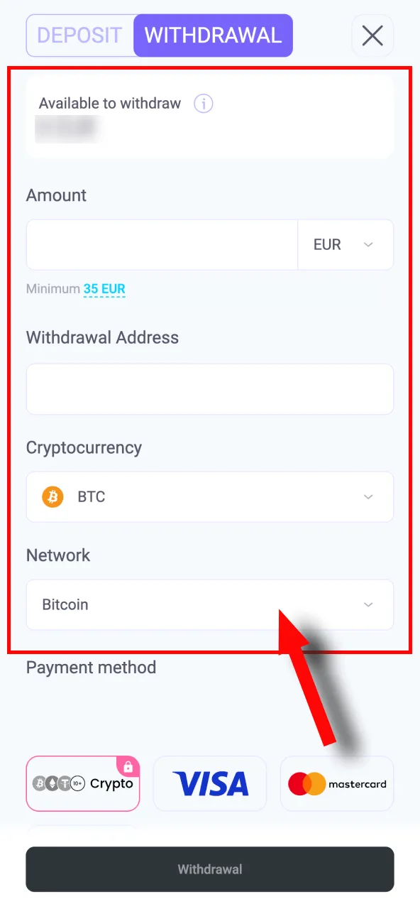 Review Lalabet withdrawal data, confirm accuracy, and save details for future use.
