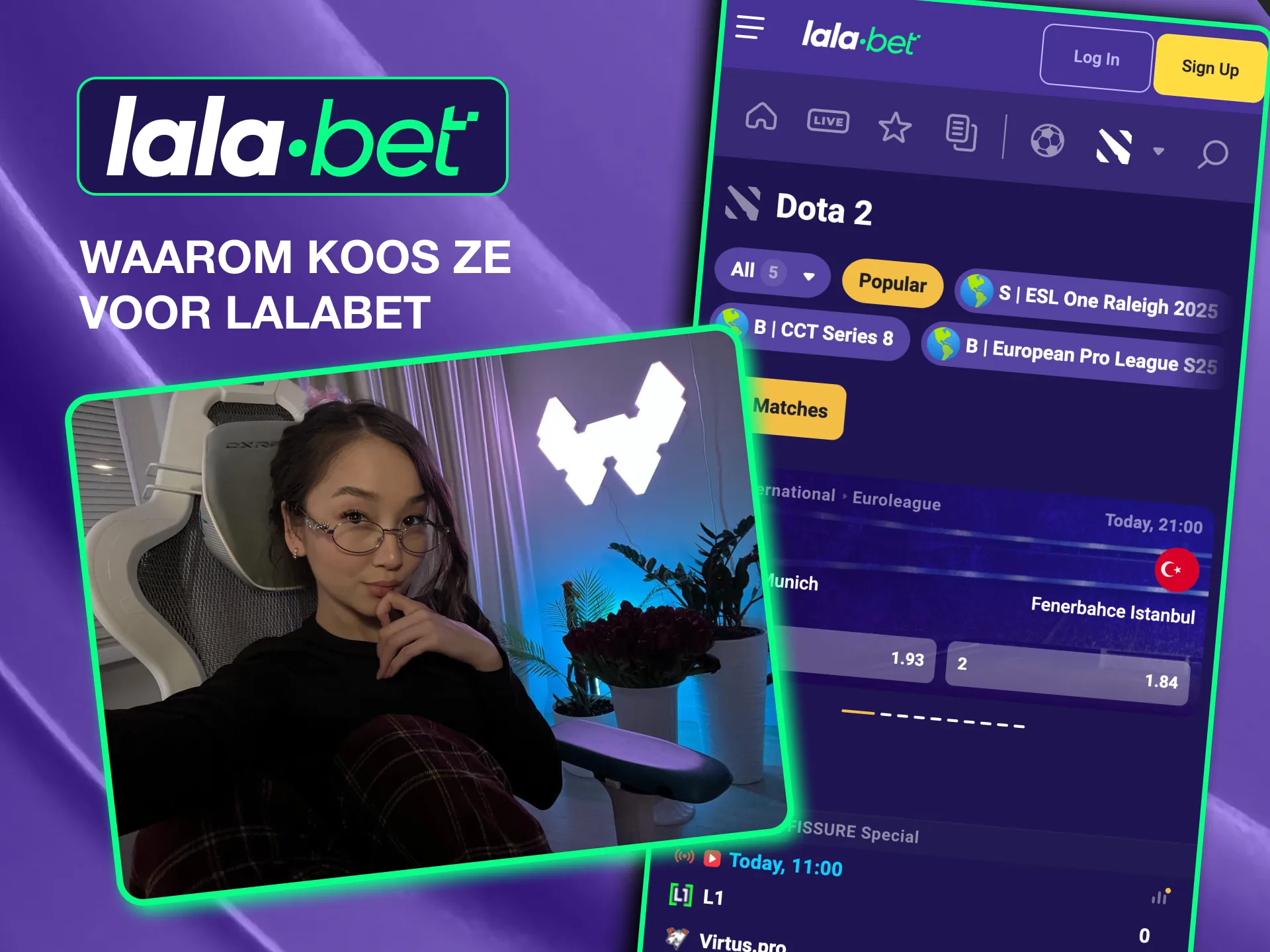 Lalabet features A1ti_, a professional gamer and influencer who values secure and innovative gaming.