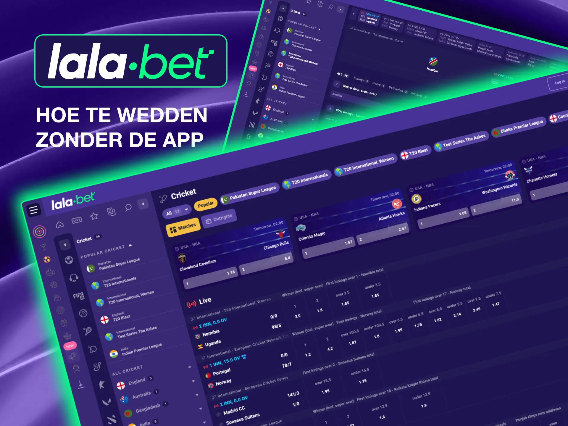 Bet on sports using Lalabet's official website on PC or laptop for convenient access.