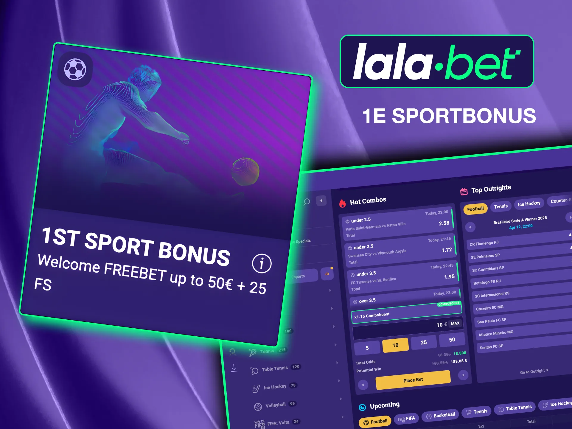Activate Lalabet’s 1st Sport Bonus for sports betting and casino gaming with simple deposit requirements.