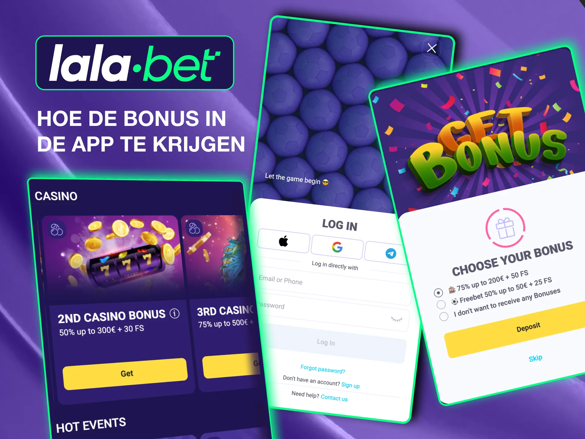 Claim a Lalabet bonus via the app by registering, opting in through promotions, and making a deposit.