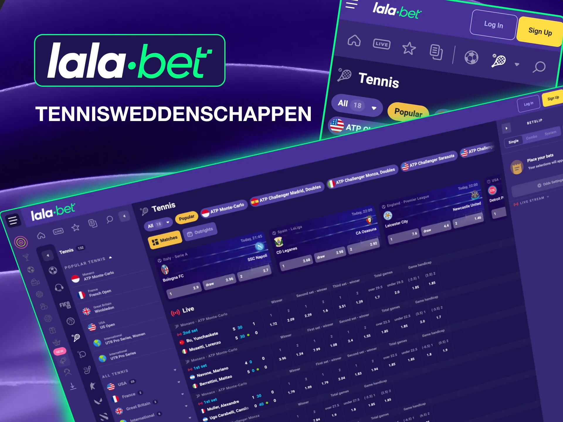 Place bets on tennis games at Lalabet with exciting outcomes and competitive odds.