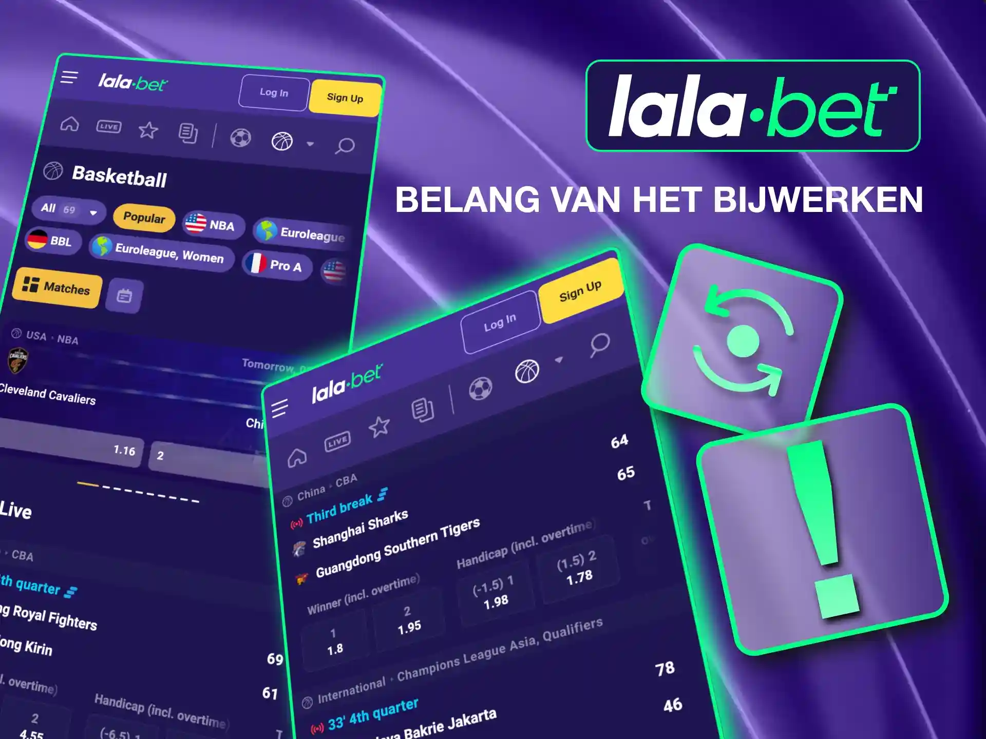 Houd de Lalabet-app soepel draaiend met regelmatige updates.