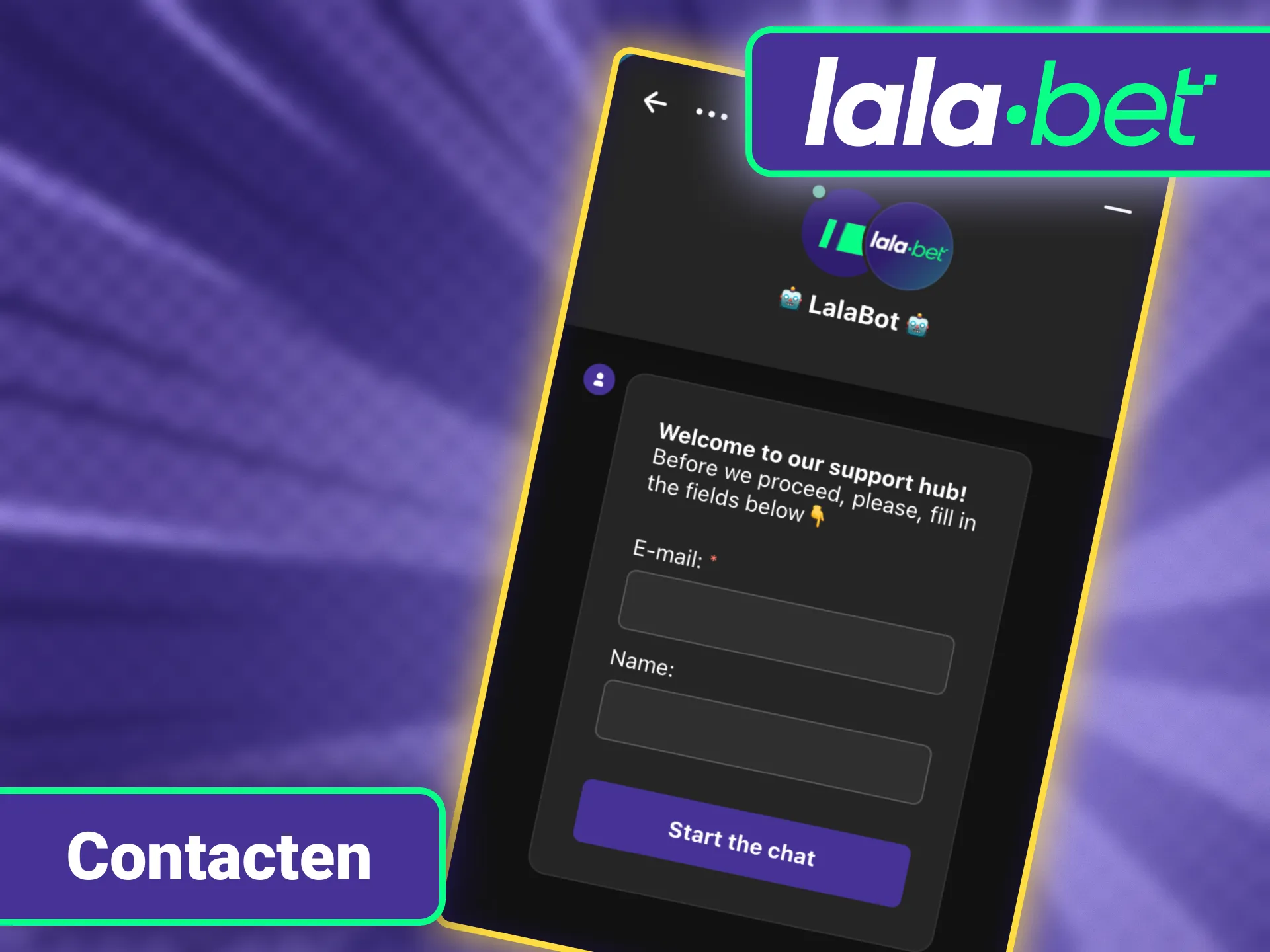 Neem contact op met de live helpdesk van LalaBet officieel.