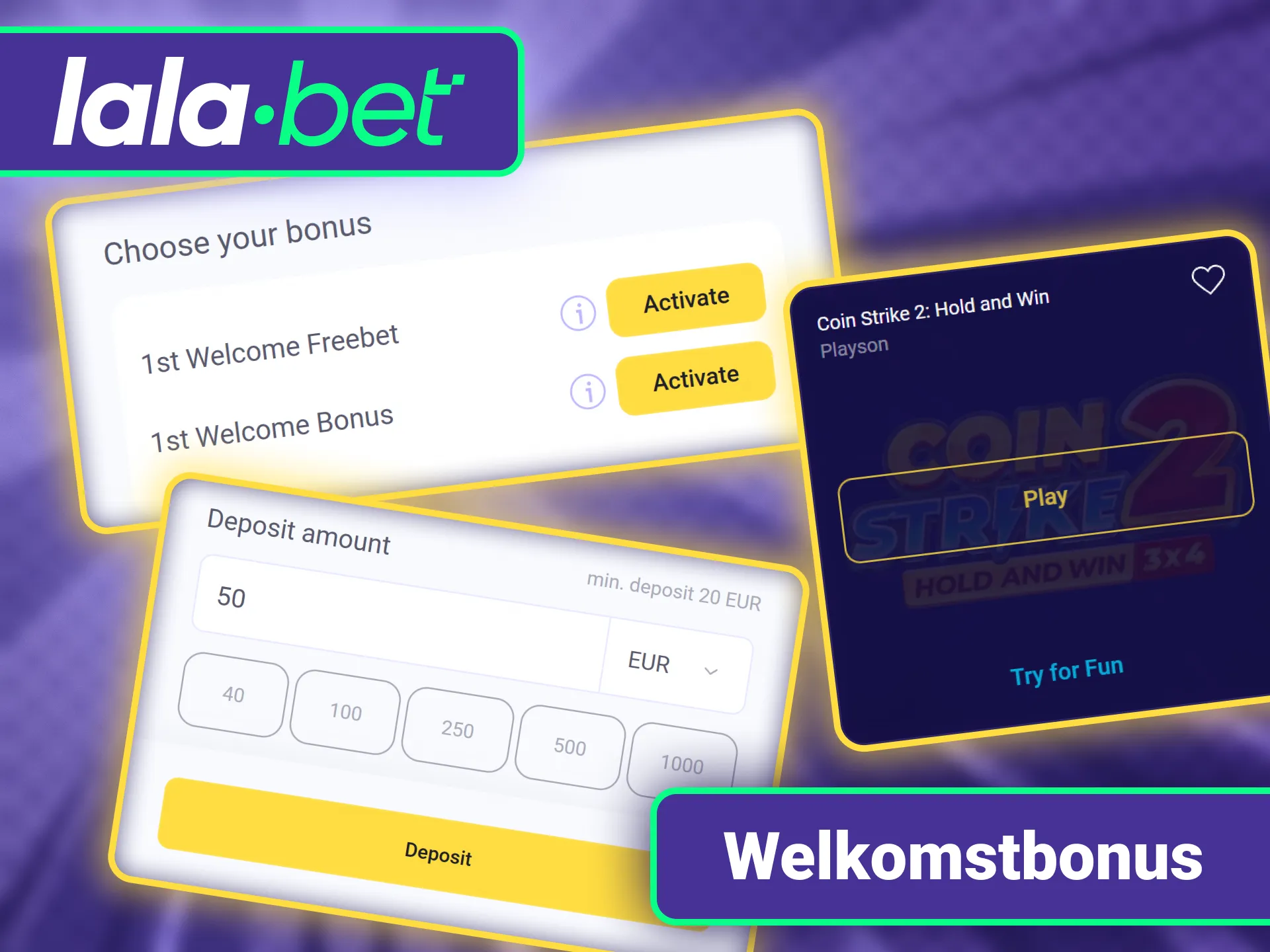 Activeer jouw sport of casinobonus snel via LalaBet officieel.