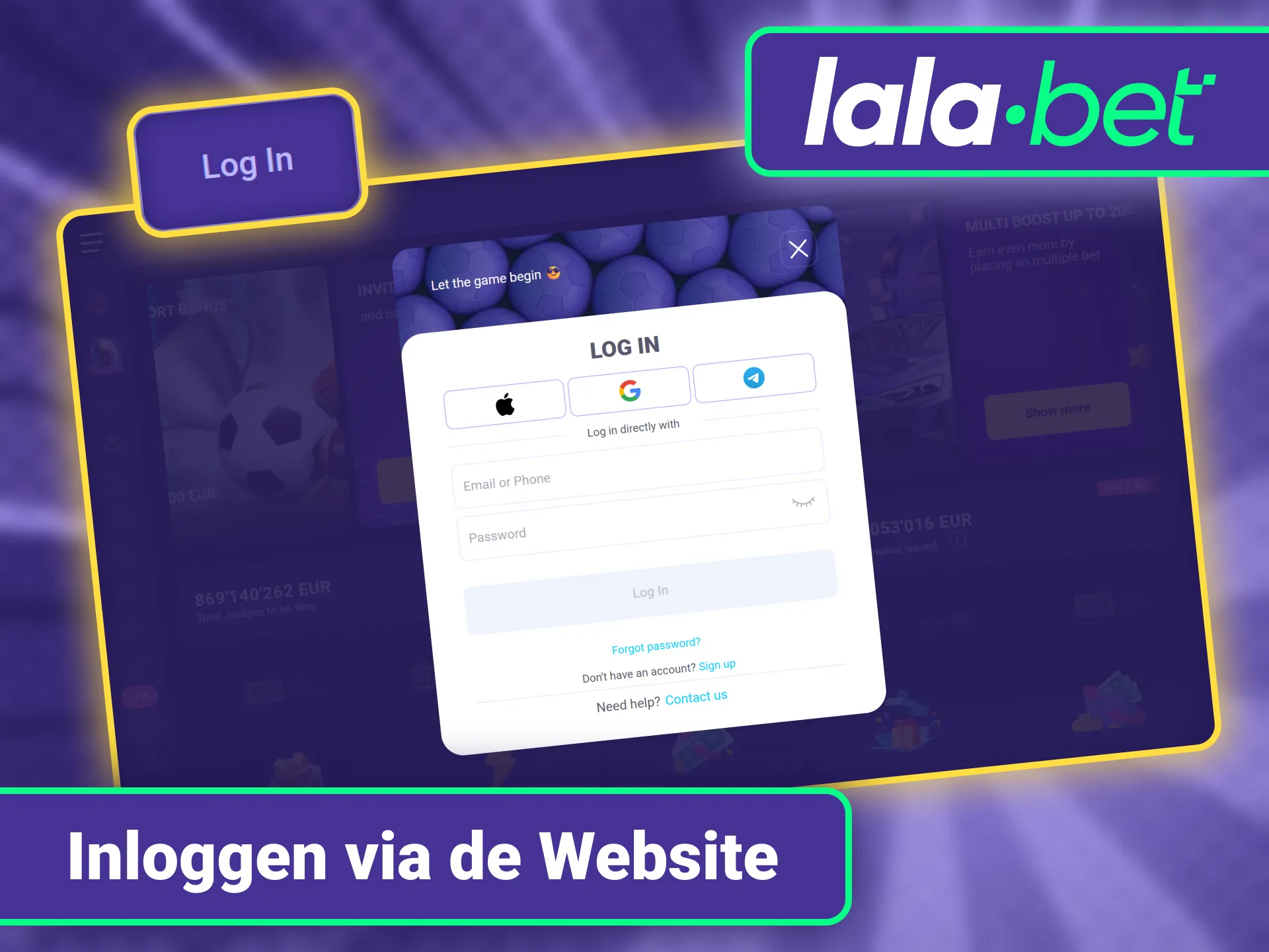 Log nu snel in via de website van LalaBet officieel.